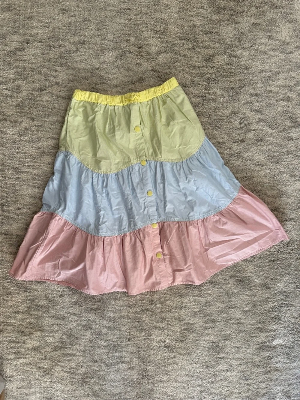 STELLA McCARTNEY KIDS Cotton Pastel Colorblock Midi Skirt Size 10